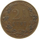 NETHERLANDS 2 1/2 CENT 1903 #a011 0053 - 2.5 Cent