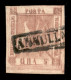 Antichi Stati Italiani - Napoli - 1858 - Doppia Stampa - 5 Grana (8) Usato - Non Catalogato - Cert. AG - Other & Unclassified