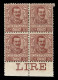 Regno - Vittorio Emanuele III - 1901 - 10 Cent Floreale (71) - Quartina Bordo Foglio - Gomma Integra - Cert R. Diena (30 - Otros & Sin Clasificación