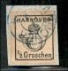 Europa - Germania - Hannover - 1860 - 1/2 Groschen Corno Di Posta (17) - Usato Su Frammento - Other & Unclassified