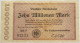 GERMANY 10 MILLIONEN MARK 1923 REICHSBAHN #alb012 0075 - 10 Millionen Mark