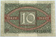 GERMANY 10 MARK 1920 #alb004 0329 - 10 Mark