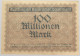 GERMANY 100 MILLIONEN MARK 1923 BAYERN #alb008 0103 - 100 Miljoen Mark