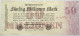 GERMANY 50 MILLIONEN MARK 1923 #alb067 0371 - 50 Miljoen Mark