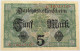 GERMANY 5 MARK 1917 #alb013 0099 - 5 Mark