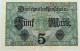 GERMANY 5 MARK 1917 #alb004 0343 - 5 Mark