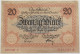 GERMANY 20 MARK 1918 DRESDEN #alb010 0157 - 20 Mark