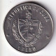MONEDA DE CUBA DE 1 PESO DEL AÑO 1989 LIBERTAD - IGUALDAD Y FRATERNIDAD (COIN) (NUEVA - UNC) - Kuba