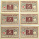 COLLECTION BANKNOTES GERMANY 2 MARK 1920 DARLEHNSKASSENSCHEIN 6pc #alb067 0493 - Collections & Lots