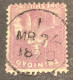 Trinidad 1863-80 1s Mauve Wmk Crown CC Scarce Postmark !  (BWI British Empire Colonies Commonwealth - Trinidad Y Tobago
