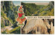 8p QEII Solo Slogan Postcard Abroad / Cheddar, Wales - 25 July 1977 Carmarthen, Dyfed - Pays De Galles