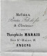 1855 Timbre Empire Non Dentelé Oblit. Pet. Ch.  78 Angers Maine Et Loire  Théophile Marais Métaux Pour  Bougueret Marten - 1849-1876: Période Classique