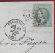 1870  Vins D’Espagne  L.MERCK  STRASBOURG  Bas Rhin  Timbre Empire Oblit. Gr.ch. 3465 Pour Court De Payen à Marseille - 1800 – 1899