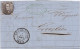 34562# BELGIQUE LEOPOLD MEDAILLON ARRONDI N° 10A LETTRE Obl P 26 CHATELINEAU 1859 Pour GOSSELIES - 1849-1865 Medaillen (Sonstige)