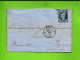 1859 ENTETE ACHILLE BLAY Paris Timbre Empire Oblit. Cachets Postaux Paris Et Beziers - 1849-1876: Période Classique