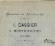 Delcampe - 1875 ENTETE I. DASSIER DRAPERIE à Montrichard Loir Et Cher Timbre  Cérès Dentelé Oblit. Gr. Ch. 2520 => Cholet - 1849-1876: Période Classique