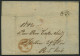 HAMBURG - GRENZÜBERGANGSSTEMPEL 1842, T 2 DEC, In Rot Auf Brief Von Stettin (K1) über Hamburg (rückseitiger K1) Nach Lon - [Voorlopers