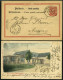 BAHNPOST Neumünster-Kiel (Zug 55,62,63 Und 653) 1888-1890, 4 Belege, Dazu Eine Alte Ansichtskarte Vom Bahnhof Einfeld, F - Frankeermachines (EMA)