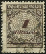 Dt. Reich 325APb O, 1923, 1 Mrd. Schwärzlichbraun, Plattendruck, Zeitgerechte Entwertung, Herstellungsbedingte Rauhe Zäh - Other & Unclassified