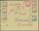 DSWA 11-13 BRIEF, 1901, 3 Pf. (5-mal) Mit 5 Und 10 Pf., Ohne Wz., Auf Portogerechtem Einschreibbrief Von UKAMAS Nach Fra - German South West Africa