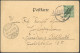 DSWA 6 BRIEF, Jakalswater In Schwarz, 23.11.1899, Wanderstempel I Auf Ansichtskarte Aus HASIS Mit 5 Pf. Nach Berlin, Pra - German South West Africa