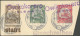 DSWA 11-13 BrfStk, Owikokorero, 21.5.06, Violetter Gummistempel Auf Briefstück Mit 3 - 10 Pf. , Pracht, Gepr. Bothe - Sud-Ouest Africain Allemand