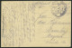 MSP VON 1914 - 1918 414 (Kriegsfeuerschiff Steingrund, Nr. Unklar) In Schwarzviolett, 18.5.1917, Feldpost-Ansichtskarte  - Maritiem