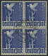 ALLIIERTE BES. 962a VB O, 1948, 5 M. Dunkellilaultramarin Im Zentrisch Gestempelten Viererblock, Pracht, RR! Kurzbefund  - Other & Unclassified