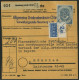 BUNDESREPUBLIK 134 Paar BRIEF, 1954, 50 Pf. Posthorn, 4x, Dabei Ein Dreierblock, Als Mehrfachfrankatur Auf Paketkarte Au - Briefe U. Dokumente