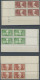 FRANKREICH 336-39 VB , 1936, Notleidende Geistesarbeiter In Eckrandviererblocks Mit Leerfeldern, Postfrisch, Pracht, Mi. - Sonstige & Ohne Zuordnung