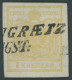 ÖSTERREICH BIS 1867 1Xa O, 1850, 1 Kr. Ockergelb, Handpapier, Type Ia, L2 (WINDISCH)GRAETZ, Pracht, Fotobefund Dr. Ferch - Andere & Zonder Classificatie