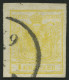 ÖSTERREICH 1Ya O, 1854, 1 Kr. Gelb, Maschinenpapier, Type III, Maschiges Papier, Pracht, Befund Dr. Ferchenbauer - Autres & Non Classés