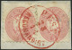 ÖSTERREICH 32 Paar BrfStk, 1863, 5 Kr. Rosa Im Waagerechten Paar Mit Zentrischem Ovalen Roten PEST RECOMMANDIRT, Ryan Nr - Gebraucht