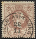 ÖSTERREICH 41Ia O, 1867, 50 Kr. Braun, Grober Druck, Geldanweisungsstempel, Stockiger Eckzahn Sonst Pracht, Fotobefund D - Used Stamps