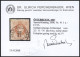 ÖSTERREICH 41Ia O, 1867, 50 Kr. Braun, Grober Druck, Geldanweisungsstempel, Stockiger Eckzahn Sonst Pracht, Fotobefund D - Used Stamps