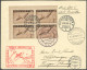 SCHWEIZ BUNDESPOST 245x VB BRIEF, 1930, 2 Fr. Brieftaube Im Oberen Linken Eckrandviererblock Als Mehrfachfrankatur Auf D - Altri & Non Classificati