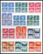 SAMMLUNGEN VB O , 1941-75, Sammlung Von 418 Verschiedenen Viererblocks Mit Zentrischen Ersttagsstempeln, Prachtsammlung, - Verzamelingen