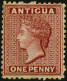 ANTIGUA 4aA , 1872, 1 P. Karmin, Wz. CC, Feinst, Mi. 160.- - 1858-1960 Crown Colony