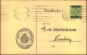 Fragekarte Mit Wertstempel 5 Pfg. ""Volksstaat"", Absender ""Wütt. Statist. Landesamt Stuttgart"" An - Postal  Stationery