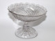 MAGNIFIQUE ANCIENNE COUPE / PRESENTOIR EN VERRE MOULÉ SUR PIED - H:9cm D:12cm / ART DE LA TABLE / DECORATIF (2501.3) - Autres & Non Classés