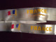 Ruban Blanc   ( Offert Aux Passagers ) Diner De Gala  Du Commandant  Compagnie Transatlantique Paquebot France - Maritime Decoration