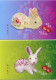 HONG KONG (2023) Postage Prepaid Lunar Year Greeeting Card - Year Of The Rabbit - Set Of Four Postcards Airmail - Mint - Postwaardestukken