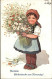 11008477 P.O.E. Namenstag Blumen Kind Maedchen Kuenstlerkarte - Engelhard, P.O. (P.O.E.)