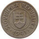 SLOVAKIA KORUNA 1941  #c017 0411 - Slowakei