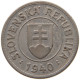 SLOVAKIA KORUNA 1940  #a080 0181 - Eslovaquia