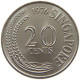 SINGAPORE 20 CENTS 1976  #s065 0307 - Singapour