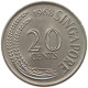 SINGAPORE 20 CENTS 1968  #s065 0309 - Singapour