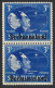 BECHUANALAND PROTECTORATE 1945 KGV 3d Deep Blue & Blue, Vertical Pair Victory SG131 MH - 1885-1964 Bechuanaland Protettorato