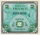 2 Francs Drapeau 1944, Série 2, N° 03010036 - 1944 Flagge/Frankreich