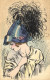 PC ARTIST SIGNED, HELLI, GLAMOUR LADY, BIG HAT, Vintage Postcard (b50237) - Helli